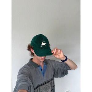 Vintage Green Corduroy Golf Hat Dad Cap Golfcore Rally Phillips Scramble 2007